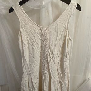 Linen and crochet dress